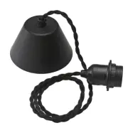 Takupphänge tvinnad, Svart sladd 1,2m