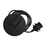 Takupphängning Rosette Svart 2,1 m Ø14 cm