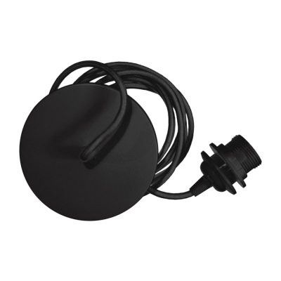 Takupphängning Rosette Svart 2,1 m Ø14 cm