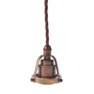 Upphäng 116 antik/E27antik 2,5m brun tvinnad kabel