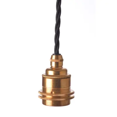 Upphäng E27 gäng. 2 ringar mäss 2,5m svart tvinnad kabel