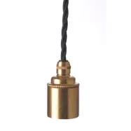 Upphäng E27 slät lamph. mäss 2,5m svart tvinnad kabel