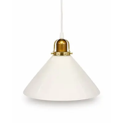 Vintage by Bright 1-2-3 Skomakarlampa Opalglas Med Takkopp 25cm