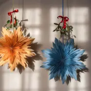 Adventsstjärna Selma 60cm Orange