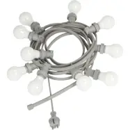 Bright light string 10 m. ljuskällor, grå/opal 7m