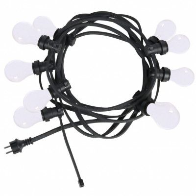 Bright light string 10 m. ljuskällor, svart/opal 7m