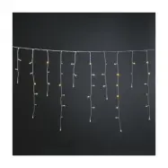 Istappsslinga 200 amber frostade LED vit