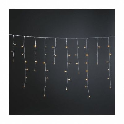 Istappsslinga 400 amber frostade LED vit kabel