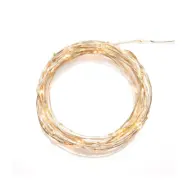 Ljusslinga 50 amber micro LED silver