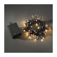 Ljusslinga 80 LED sensor/timer, svart