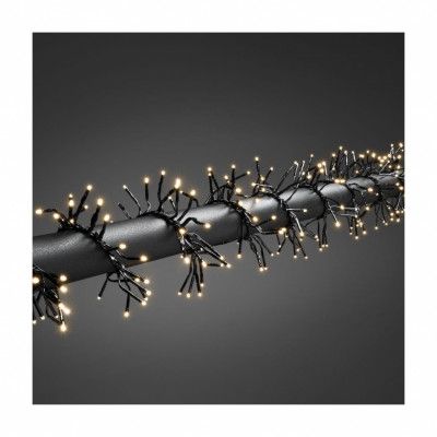 Ljusslinga cluster 768 varmvita LED multifunktion, svart