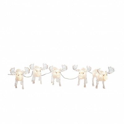 Små älgar LED 5st, akryl