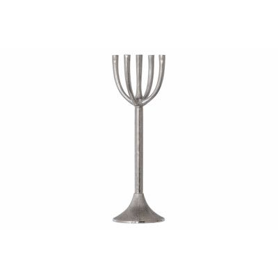 BEPUREHOME Reach ljushållare, med plats för 5 ljus - silver aluminium