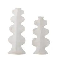 Bloomingville - Cason ljusstake, stengods, vit, 2-pack
