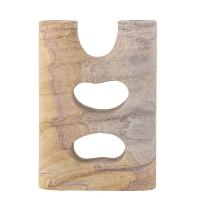 BLOOMINGVILLE Lodi ljusstake, naturlig, sandsten (L18xH25,5xB7 cm)
