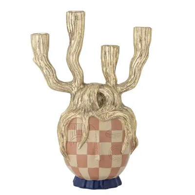 BLOOMINGVILLE Medusa ljusstake, guld, polyresin