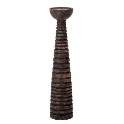 BLOOMINGVILLE Thore Piedestal Ljusstake, Brun, Mango