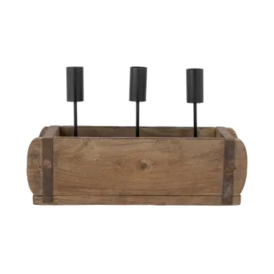 BLOOMINGVILLE Ziggie Ljusstake, Brun, Mango