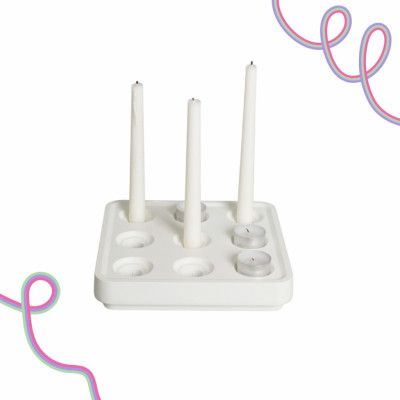 Ljusstake Stumpastaken Small Jubileum Vit