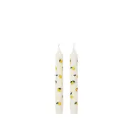 BROSTE COPENHAGEN Citronljus - vitt och gult vax (set om 2)