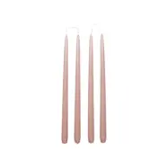 BROSTE COPENHAGEN Slät ljus - mauve rosa paraffin (set om 4)