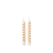 BROSTE COPENHAGEN Tulpanljus - vitt och rosa vax (set om 2)
