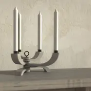 Ljusstake Nordic Light 4 Grå