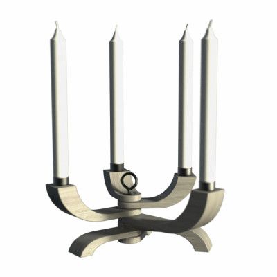 Ljusstake Nordic Light 4 Grå