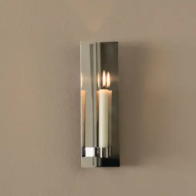 Eddy väggljusstake, polerad, 1 lampa – ferm LIVING - Rostfritt stål
