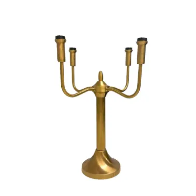 Elljusstake 4-arm, mässing