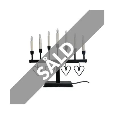 Elljusstake 7-arm, svart