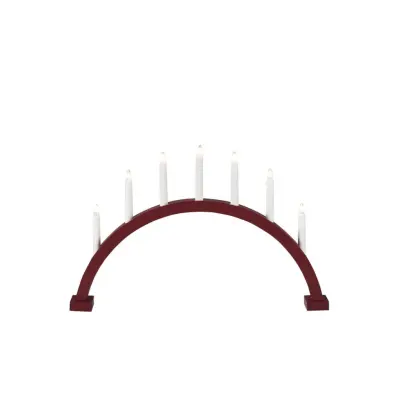 Elljusstake båge 7, mörkröd