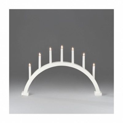 Elljusstake båge 7, matt vit