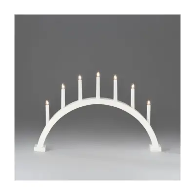 Elljusstake båge 7, matt vit