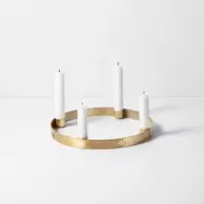 ferm LIVING - Circle Ljusstake Small Brass