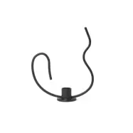 ferm LIVING - Valse Ljusstake Low Black