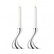 Georg Jensen Cobra ljusstake 2-pack liten, 16 cm