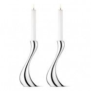 Georg Jensen Cobra ljusstake 2-pack stor, 24 cm