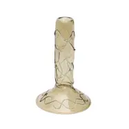 Hübsch - Doodle ljusstake, olivgrön, höjd 17 cm –