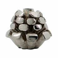 House Doctor Pine Cone ljusstake Ø7,5 cm Antiksilver