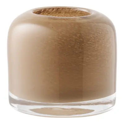 HOUSE NORDIC ljusstake - brunt munblåst glas (H:7,5)