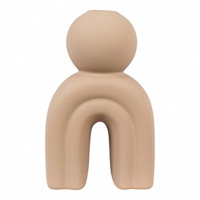 HOUSE NORDIC ljusstake - brunt stengods (H:17)