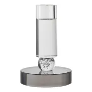 HOUSE NORDIC ljusstake - grått och vitt glas (H:13)