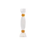 HOUSE OF SANDER Anemone ljusstake - bärnsten och klart glas (H:25)