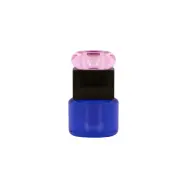 HOUSE OF SANDER Petunia ljusstake - rosa/rökfärgat/blått glas (H:11,5)