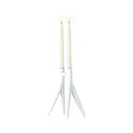 Kartell - Abbracciaio ljusstake, vit, höjd 25 cm, aluminium –