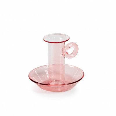 LAFORMA Yumalay liten ljushållare - rosa glas