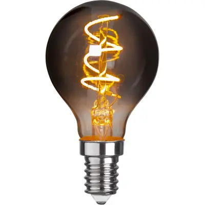 LED-lampa E14 klotlampa Decoled Grace Smoke 3W