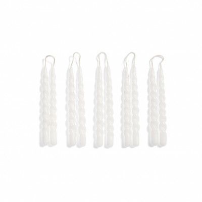Ljus mini swirl, white 10-pack