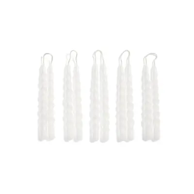 Ljus mini swirl, white 10-pack